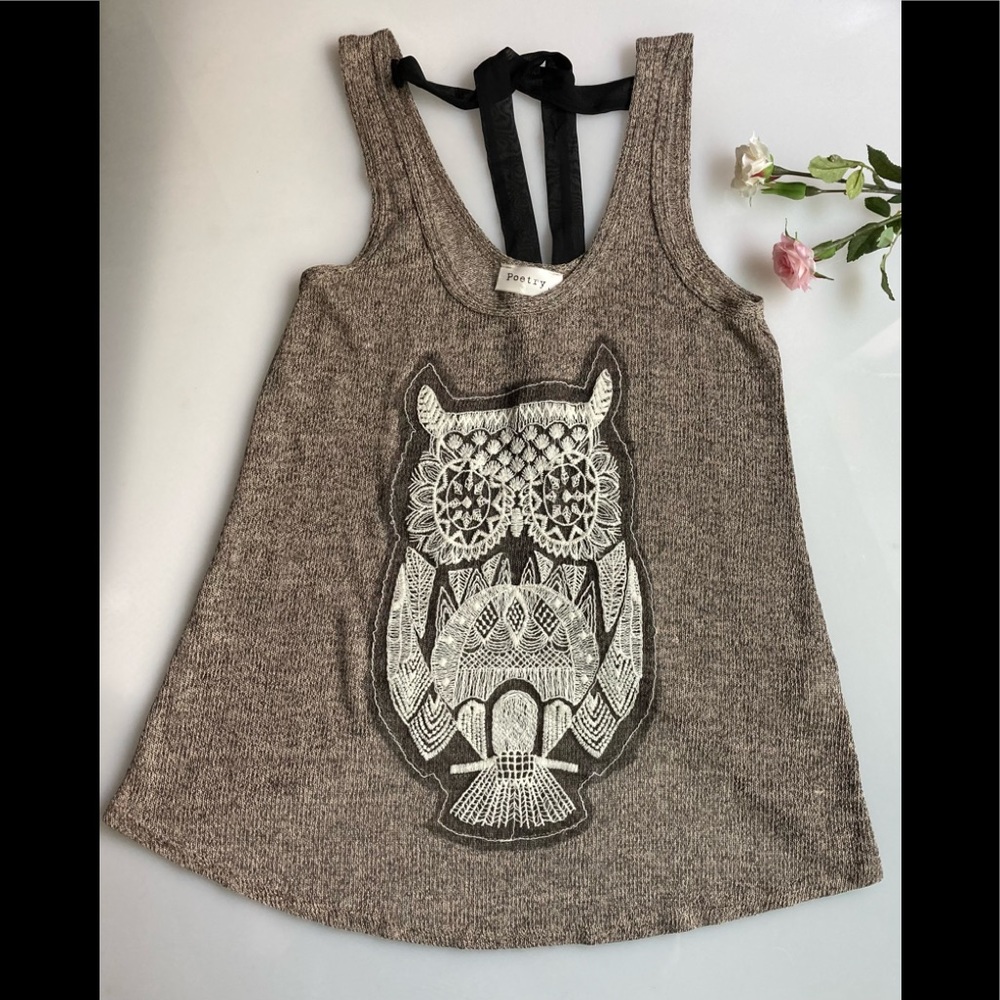 Poetry women’s knit top size M brown/black size M